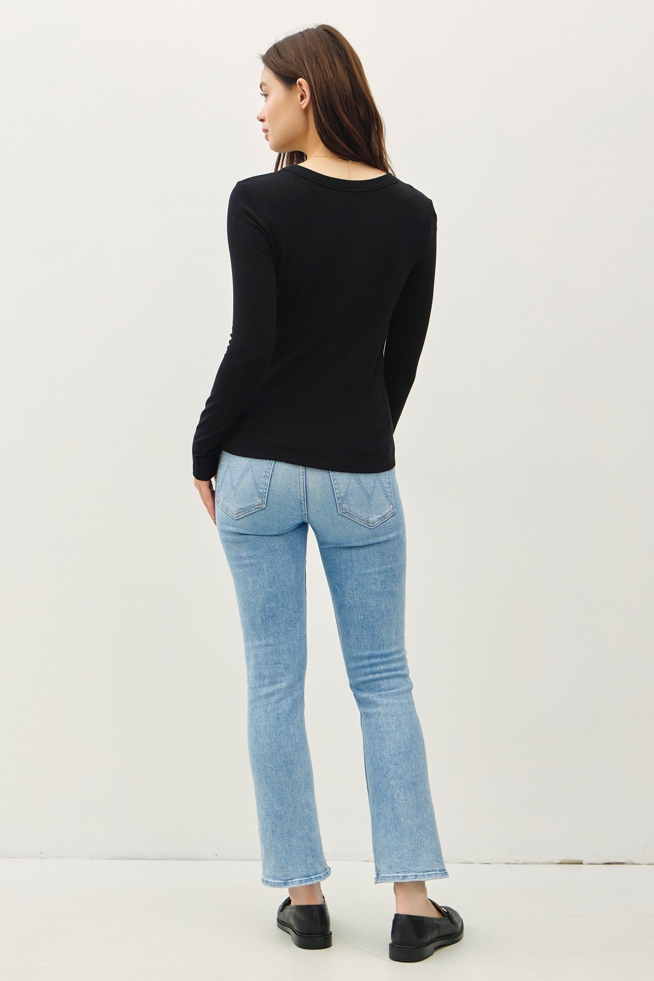 Round Neck Long Sleeve Top