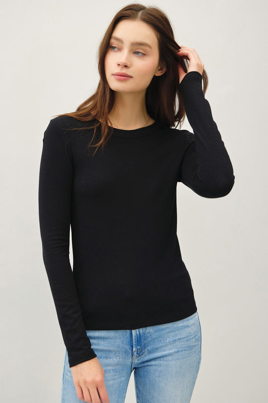 Round Neck Long Sleeve Top