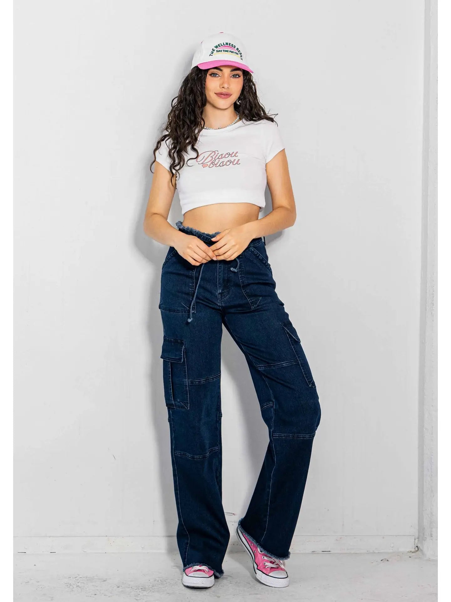 Mid-Rise Relaxed Cargo Jeans