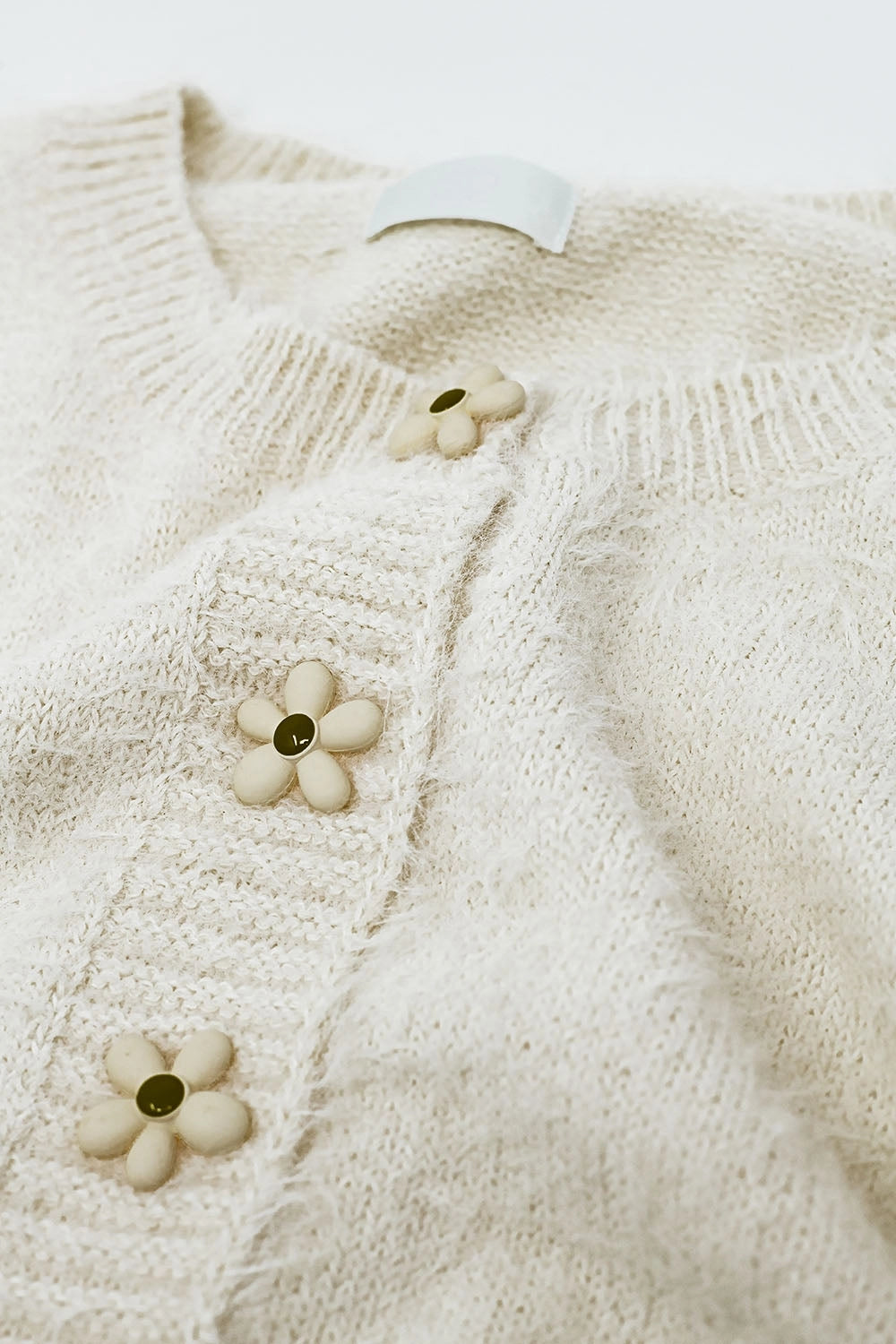 Flower Button Cardi