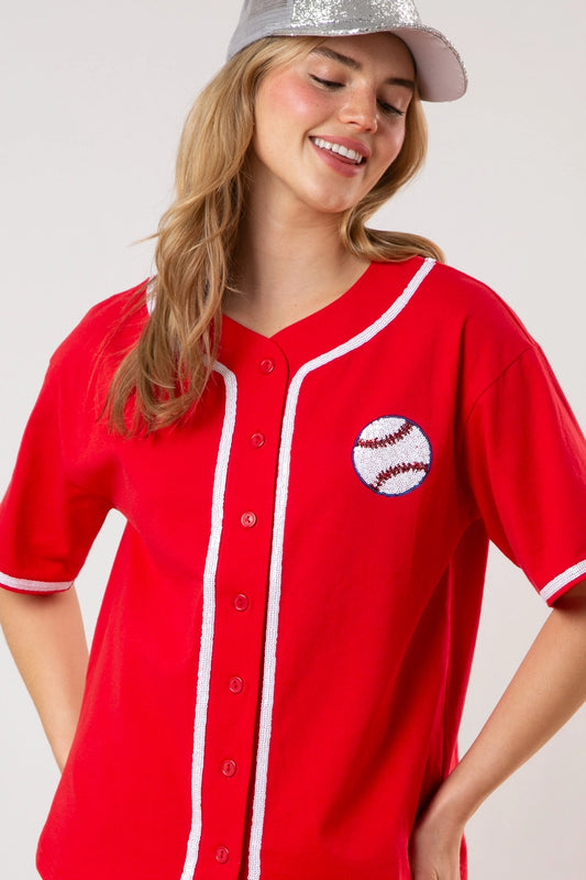 Baseball Baseball Button Up