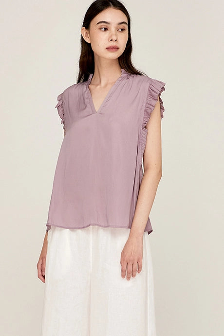 Ruffle Sleeveless Blouse