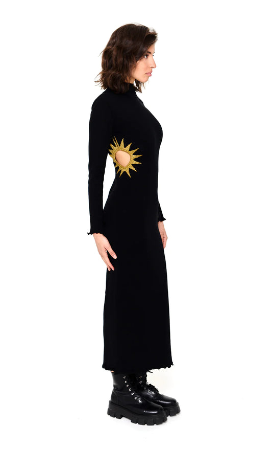 Lurex Sun Cutout Maxi Dress