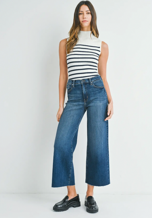 Scissor Cut Wide Leg Denim