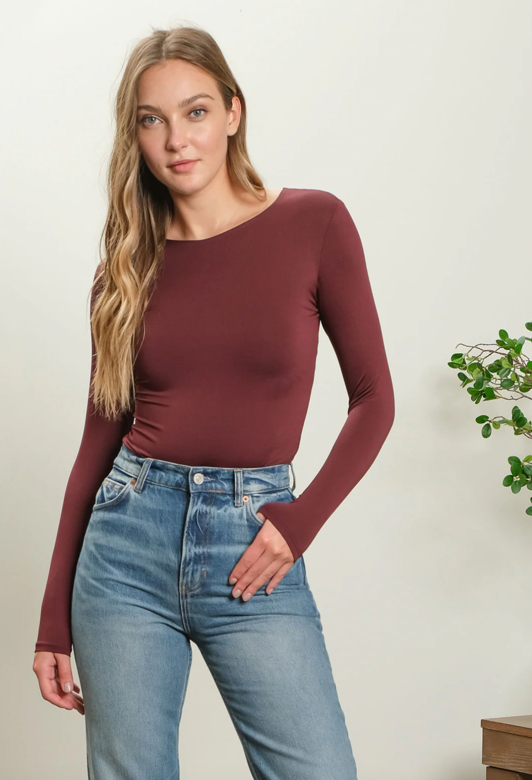 Reenie Round Neck Bodysuit