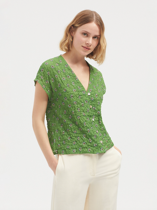 Florenna Crinkle Top