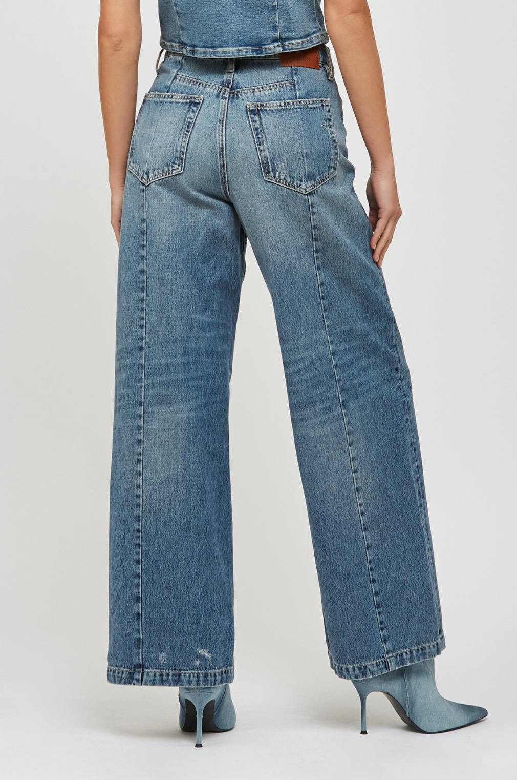 Moto Wide Leg Denim