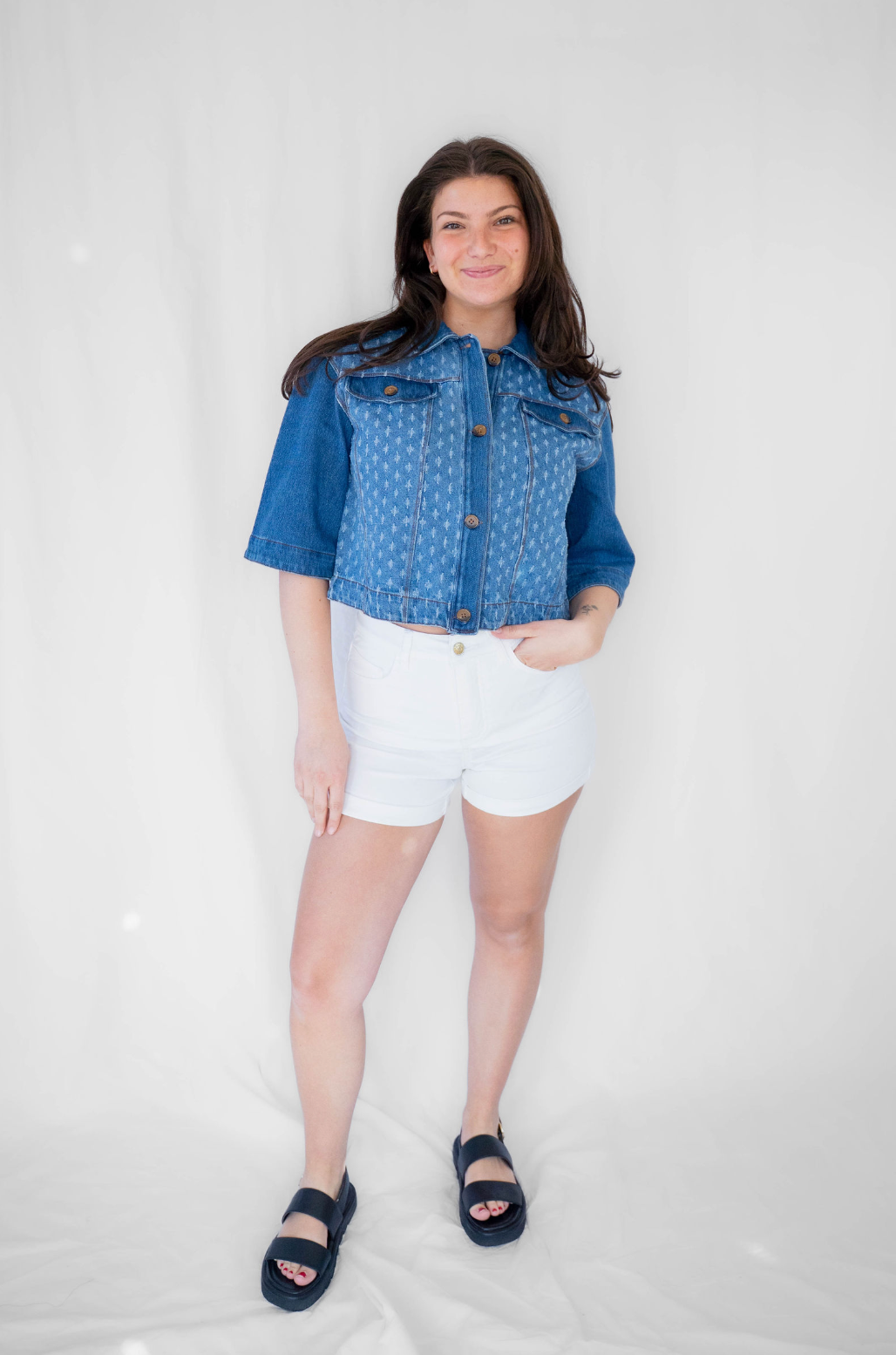 Thea Crop Denim Jacket