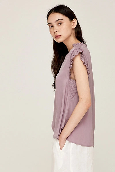 Ruffle Sleeveless Blouse