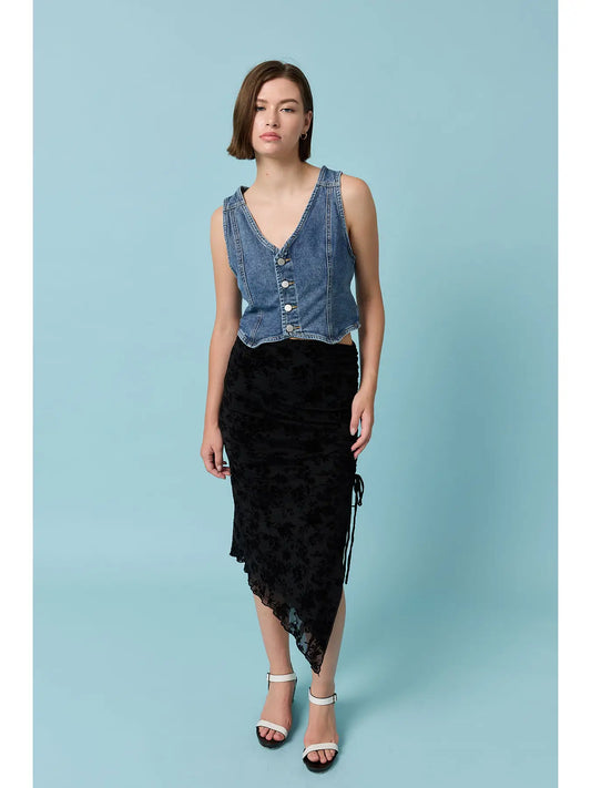 Velvet Jacquard Skirt